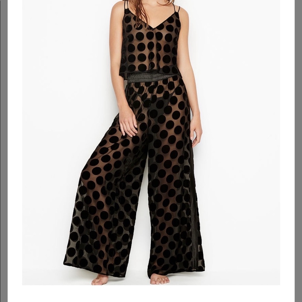 Victoria’s Secret dot mesh pajama pants NWT